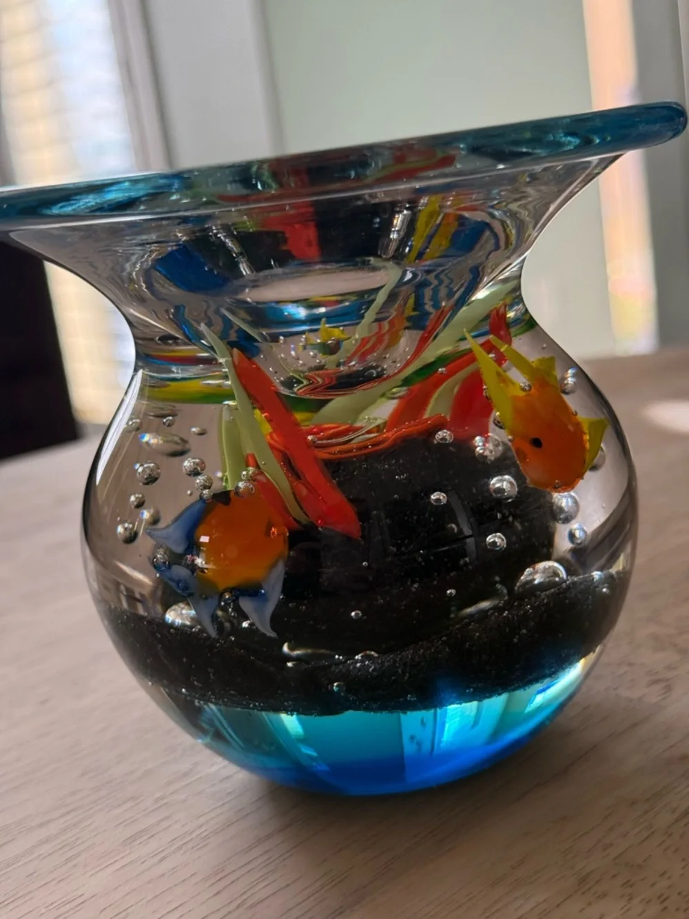 VINTAGE MURANO ITALY AQUARIUM FISH BOWL ART GLASS Glass Decorative Aquarium